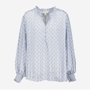 Tamara H. NWT blue and white with gold thread blouse, size 2X